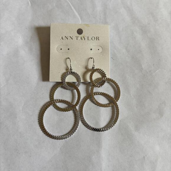 Ann Taylor Silver Tone Hoop - Picture 1 of 3